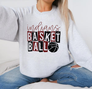Indians Basketball Block Sweatshirt